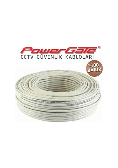 Powergate Vıa 100mt, 2+1 2x0,22+0,22 %100 Bakır, Cctv Güvenlik Kablosu