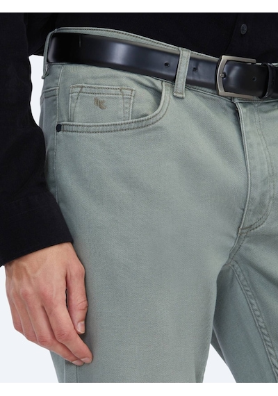 Kip Açık Haki Slim Fit Denim Pamuk Karışımlı Pantolon