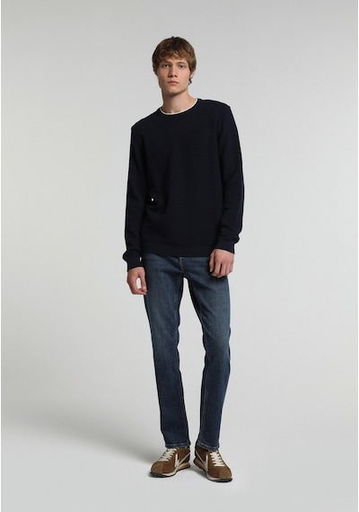 Colin's Colins Regular Fit Yuvarlak Yaka Jakarlı Erkek Lacivert Kazak Cl1076734 Q1.v1 Nav