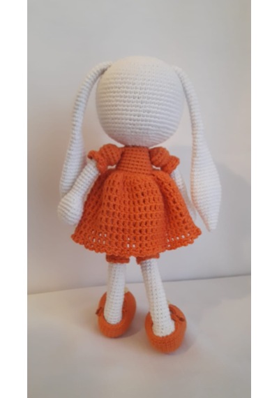 Amigurumi Turuncu Uzun Kulaklı Oyuncak