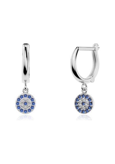 Nazar Boncuklu Sallantılı Kadın Küpe Gümüş