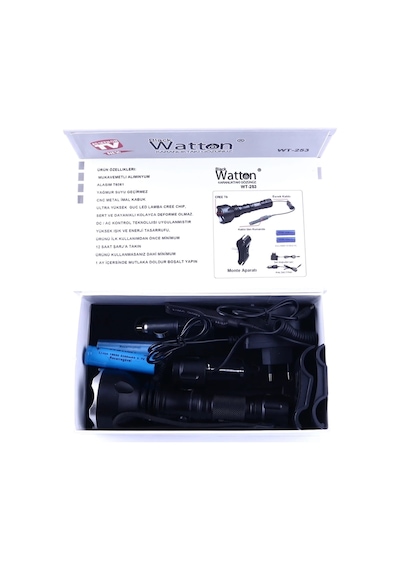 Orjinal 600 Lümen Tx6 Şarjlı Özel Avcı Feneri Wt-253 Çok Renkli