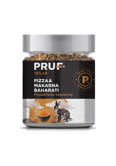 Pruf Pizza Makarna Baharatı/pizza Pasta Seasoning 145 Gr. Sağlıklı Cam Kavanoz Açık Bej