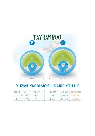 Classıcs Yuvarlak Üç Hava Odalı Yüzme Yardımcısı Kolluk Large 6-14 Yaş 19-40kg Large Pembe
