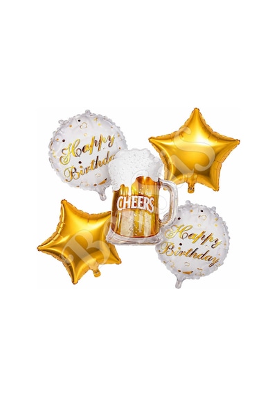 Cheers 5li Folyo Balon Set Çok Renkli