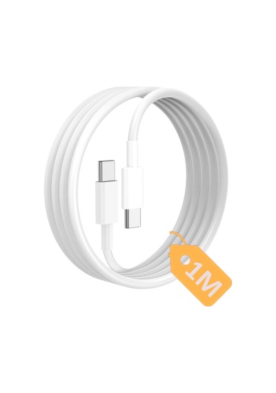 Type C-c, 1metre, 60watt Pd Hızlı Şarj Kablosu, Tpe Dış Yüzey, İphone 15/16/17 Ve Android İçin, Iph 1ad X 1metre Açık Gri