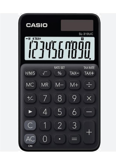 Casio Sl-310uc-bk Cep Tipi 10 Hane Siyah Hesap Makinesi Çok Renkli