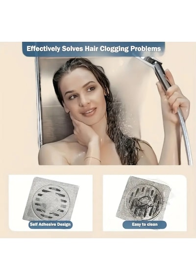 Kendinden Yapışkanlı Banyo/duş Gider Süzgeci 5 Adet Metal Diğer