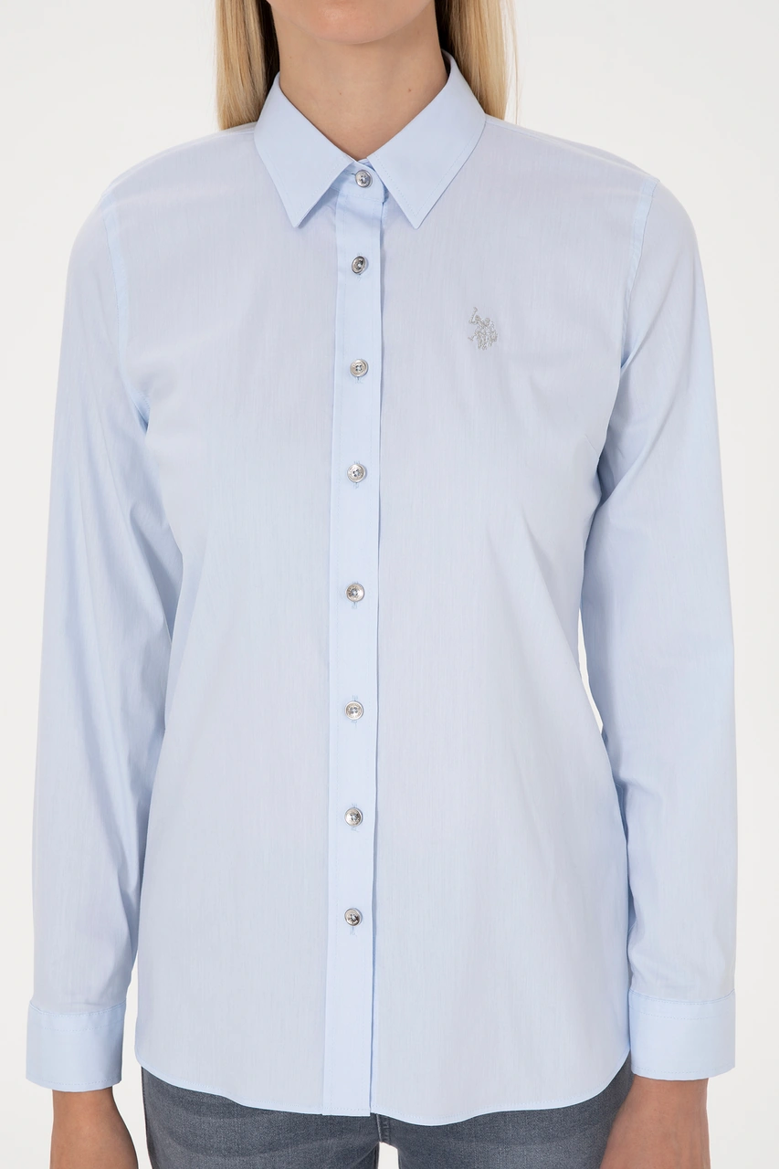 U.s. Polo Assn. Kadın Açık Mavi Gömlek Basic 50308024-vr003 Acık Mavı
