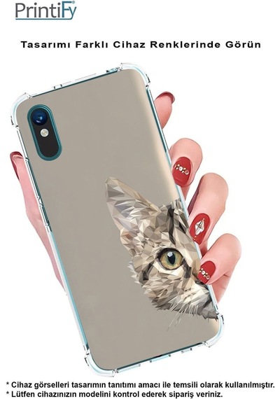 Samsung Galaxy A26 İle Uyumlu Catface Baskılı Şeffaf Köşe Korumalı Antişok Kılıf