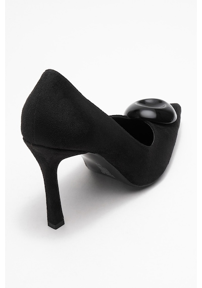 Luvishoes Luvi Shoes Jordana Siyah Süet Siyah Tokalı Kadın İnce Topuklu Ayakkabı Siyah Süet Luvishoes Luvi Shoes Jordana Siyah Süet Siyah Tokalı Kadın İnce Topuklu Ayakkabı Siyah Süet