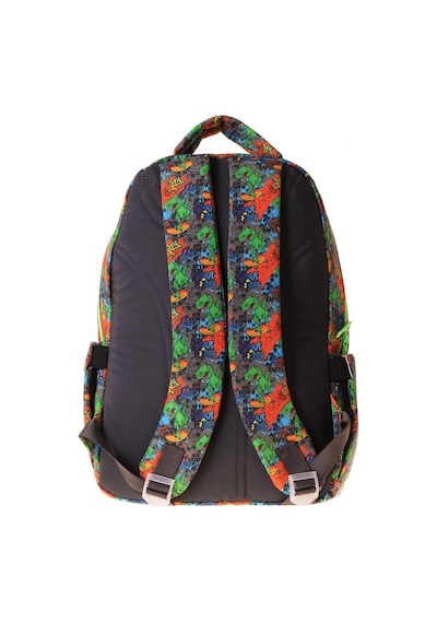 Kaukko Kids Erkek Çocuk Street Dinazor Baskılı Street Altı Bölmeli İlkokul Sırt Çantası - L5414 Çok Renkli