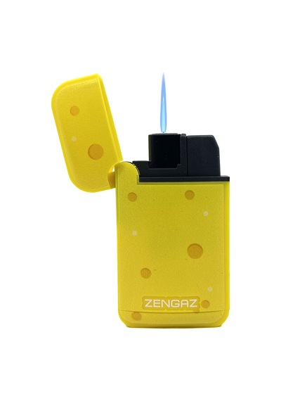 Zengaz Cool Tasarım Jet Alev Çakmak - Cheesy Spark Sarı