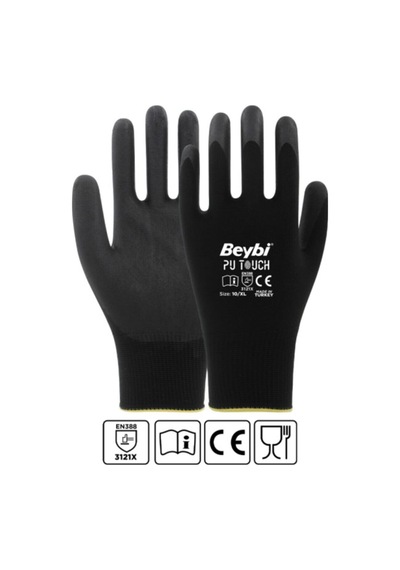 Pu Touch Montaj Eldiveni 9 Numara 5 Çift Siyah