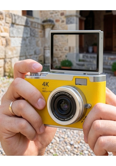 48 Mp Dijital Kamera Flip Ekran 18x Zoom Uczzzlk007fotoğrafmakinesisarı-3