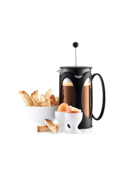 Kenya Kahve Hazırlayıcı French Press Sistemi, Kalıcı Paslanmaz Çelik Filtre Siyah, Siyah, 0,35l Çok Renkli