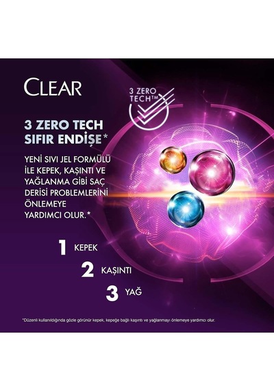 Clear Women Kepeğe Karşı Etkili Komple Bakım Şampuan 3 x 350 ML