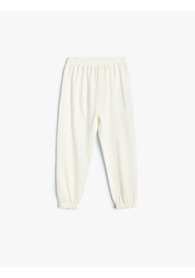 Koton Basic Jogger Eşofman Altı Beli Lastikli Pamuklu Ekru 5wmg40011ak Ekru Koton Basic Jogger Eşofman Altı Beli Lastikli Pamuklu Ekru 5wmg40011ak Ekru