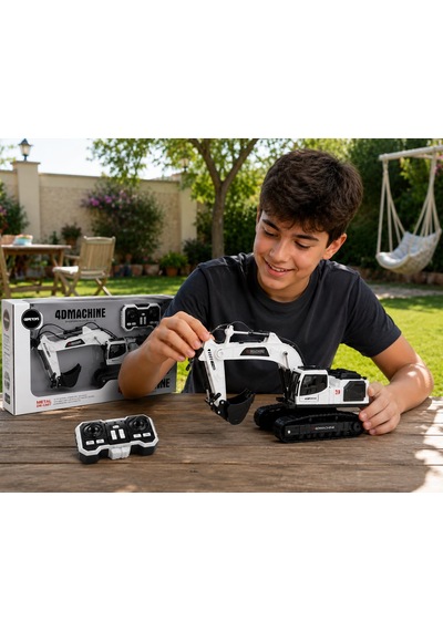4d-e3 Metal Değişebilen 3 Başlıklı Duman Atan İş Makinası Beyaz