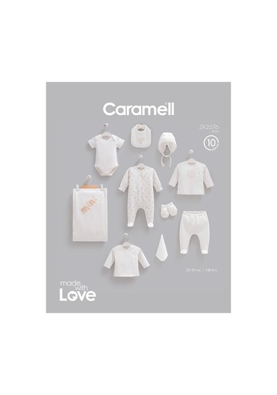 Caramell Pamuk Mini Style 10 Parça Hastane Çıkışı Zıbın Seti Ekru Crml.2576.ekr