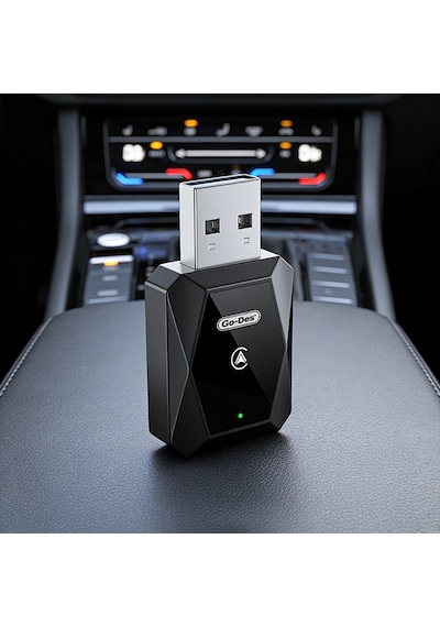 Go Des Gd-bt212 Android Auto Destekli Carplay Usb Bluetooth Wireless Transmitter Adaptör Siyah