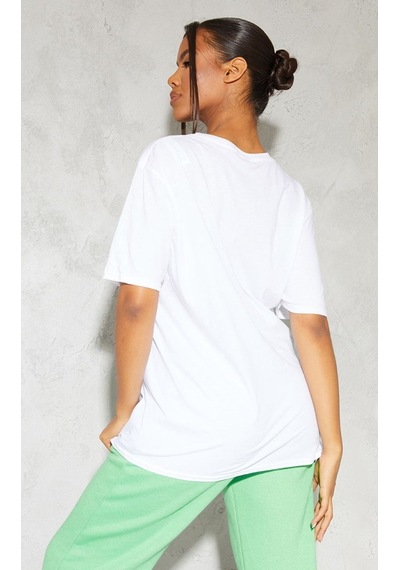 Beyaz Oversize Colorado T-shirt - Oversize Baskılı Beyaz
