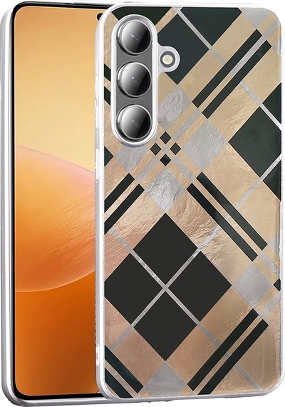 Galaxy Uyumlu S25 Plus Kılıf Desenli Zore Mep Kapak Geometrik