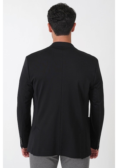 Comfort Fit Esnek Rayon Pamuk Karışım Torba Cepli Siyah Blazer Ceket C 744 Comfort Fit Esnek Rayon Pamuk Karışım Torba Cepli Siyah Blazer Ceket C 744