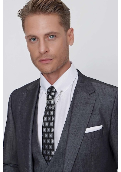 Efor Tk 858 Slim Fit Antrasit Klasik Takım Elbise Antrasit
