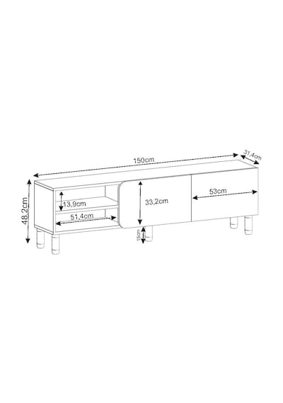 İnarch Dizayn River 150 Cm Modern Tv Sehpası Kapaklı Ve Raflı Tasarım Antrasit İnarch Dizayn River 150 Cm Modern Tv Sehpası Kapaklı Ve Raflı Tasarım Antrasit