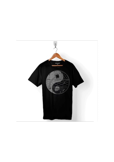 Ying Yang Doğa Günü Çevre Kirliliği Ölüm Skull Baskılı Tişört Unisex T-shirt 001 Ying Yang Doğa Günü Çevre Kirliliği Ölüm Skull Baskılı Tişört Unisex T-shirt 001