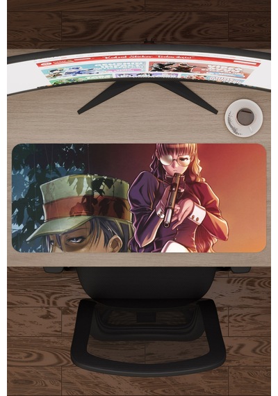 Black Lagoon Kaymaz Dikişli Kauçuk Oyuncu Mousepad V4 - 70x30 Xl Gaming Mouse Pad Fare Altlığı