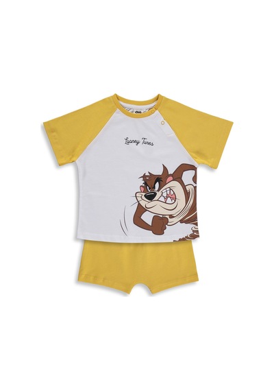 Civil Baby Taz Baskılı 6-18 Ay Takım - Beyaz