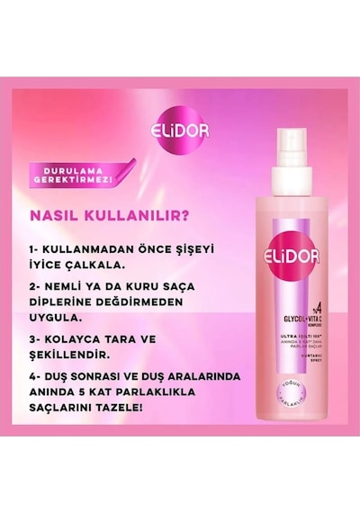 Elidor Glycol + Vita C Ultra Işıltı 100 Kurtarıcı Sprey 200ml