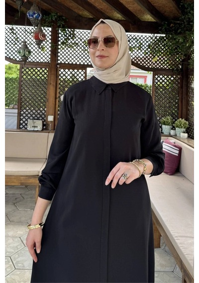 Rabia Şamlı İnci Pantolonlu Takım Siyah Normal