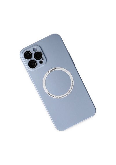 Apple Uyumlu iPhone 12 Pro Kılıf Jack Magneticsafe Lens Silikon Sierra Mavi/