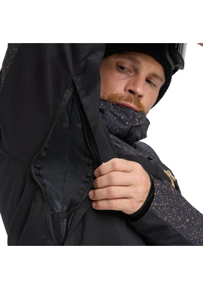 Quıksılver Quiksilver Sycamore Printed Jk Erkek Siyah Snowboard Ceketi 6457 Siyah