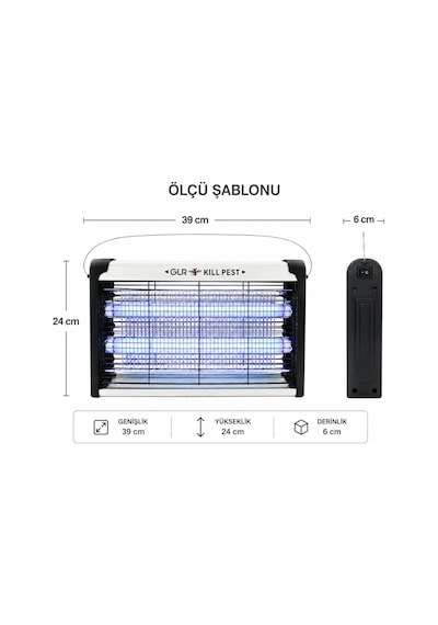 Elektrikli Sivrisinek Öldürücü Lamba 20w, 2x10w Uv Işıklı Uçan Haşere Tuzağı, Sessiz Çalışma, Askılı Ve Masaüstü Kullanım, 220-240v, Ip20 İç Mekan Kullanımı 20w Kf-6020 Elektrikli Sivrisinek Öldürücü Lamba 20w, 2x10w Uv Işıklı Uçan Haşere Tuzağı, Sessiz Çalışma, Askılı Ve Masaüstü Kullanım, 220-240v, Ip20 İç Mekan Kullanımı 20w Kf-6020