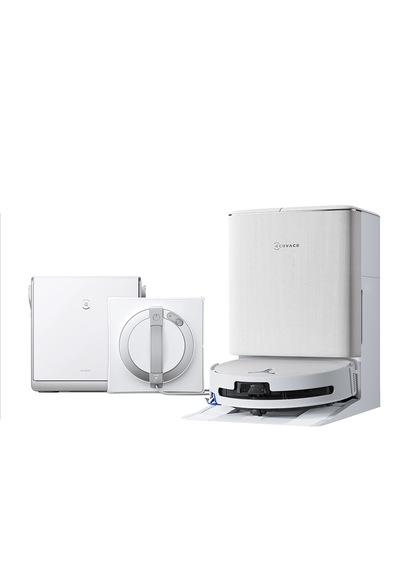 Ecovacs T90 Omni Robot Süpürge + W2 Pro Omni Cam Silme Robotu 2'li Temizlik Seti Beyaz
