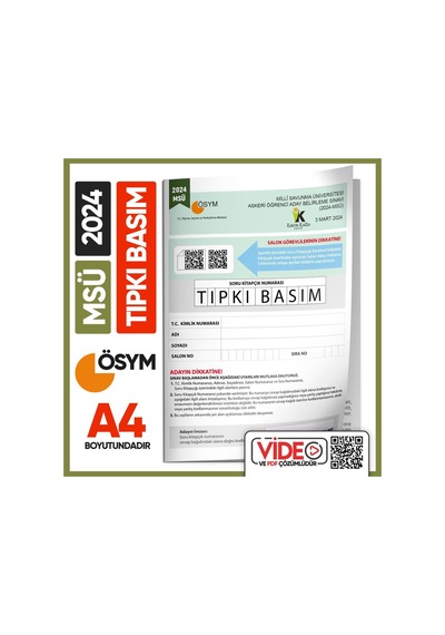 2024 Tyt - Ayt - Msü Ösym Çıkmış Soru Tıpkı Basım 3 Kitapçık Seti