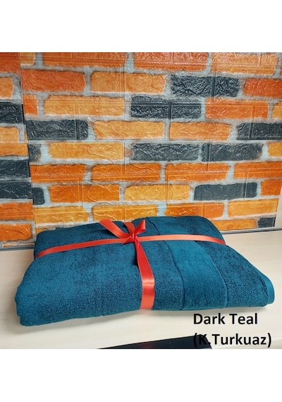 Özdilek Svv Border Büyük Boy Banyo Havlusu 89x173 - Dark Teal Koyu Turkuaz Turkuaz
