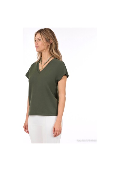 Yargıcı Regular V Yaka Kısa Kol T-shirt 26kkts9023x 007 Haki