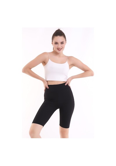 Self Clothing Kadın Siyah Yüksek Bel Fitilli Dayanıklı Örme Kumaş Toparlayıcı K