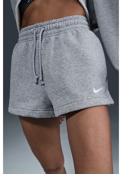 Nike Sportswear Phoenix Fleece Mid Rise 2" İnc Short Kadın Şardonlu Kalın Şort Gri