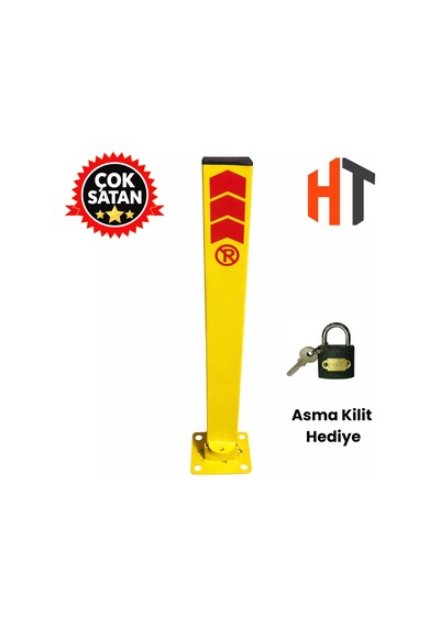 Kilitli Otopark Direği - 60 Cm Asma Kilit Hediyeli