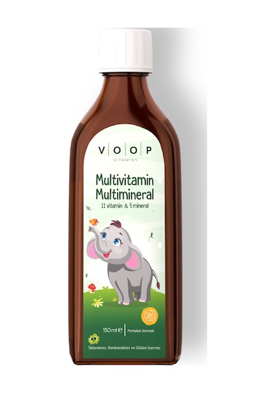 Voop Multivitamin Multimineral Portakal Aromalı Şurup 150 ML