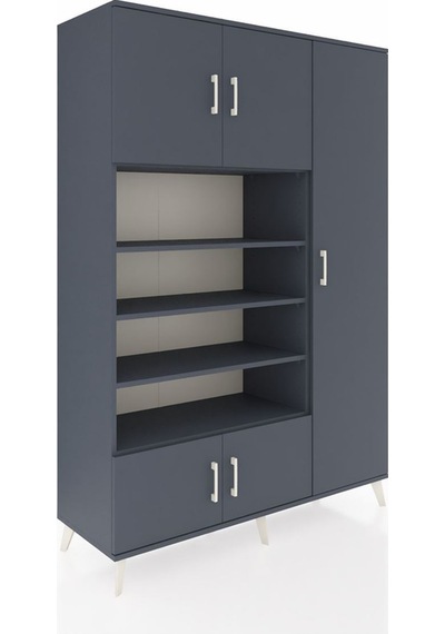 Hyperion Dolap 11 Raflı 5 Kapaklı 132x44x195 Antrasit-antrasit/antrasit Antrasıt/antrasıt Hyperion Dolap 11 Raflı 5 Kapaklı 132x44x195 Antrasit-antrasit/antrasit Antrasıt/antrasıt