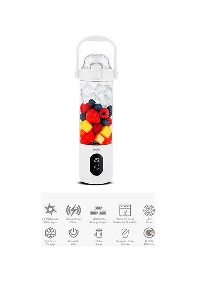 Şarjlı Taşınabilir Smoothie Blender 700 Ml