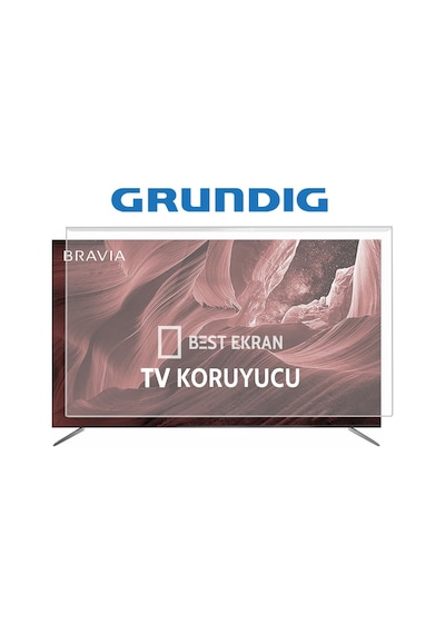 Grundig Uyumlu 75 Gq 750a Tv Ekran Koruyucu - 75" İnç 189cm