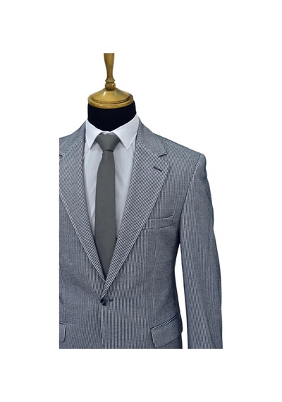 Erkek Tek Spor Ceket Çift Yırtmaçlı Bgl-st03982 Lacivert